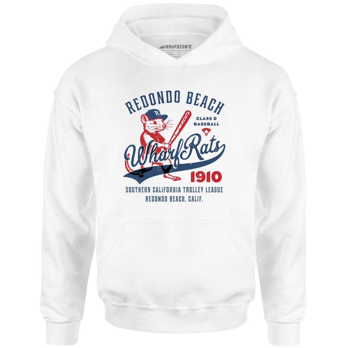 Redondo Beach Wharf Rats - California - Vintage Defunct Baseball Teams - Unisex Hoodie