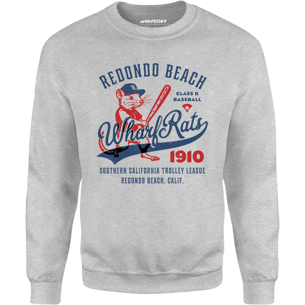 Redondo Beach Wharf Rats - California - Vintage Defunct Baseball Teams - Unisex Sweatshirt