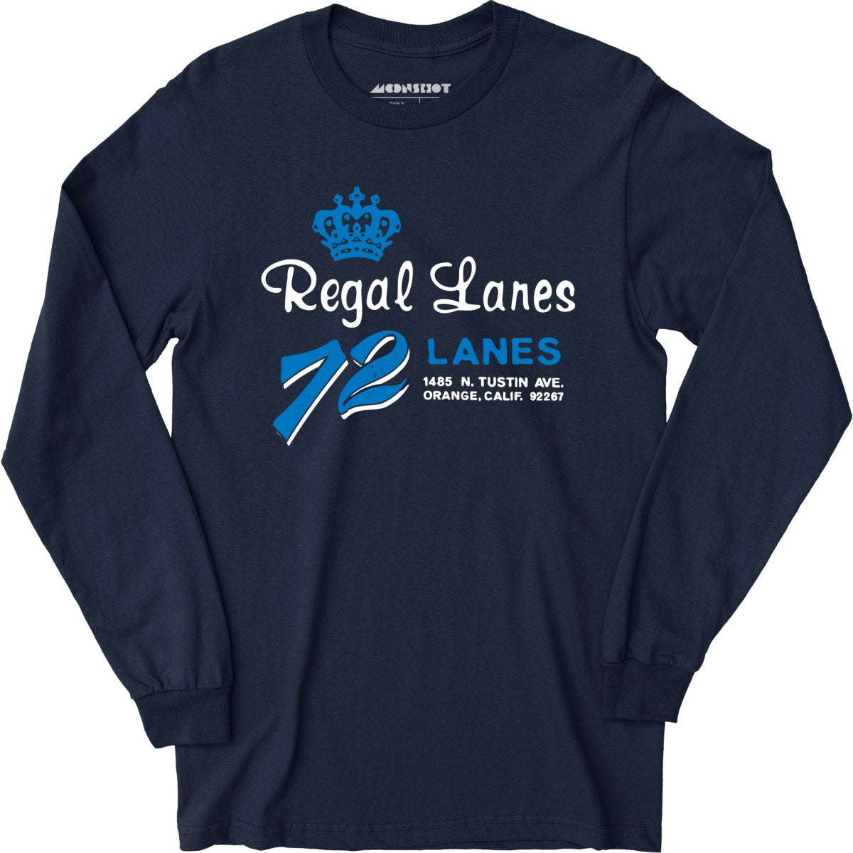Regal Lanes - Orange, CA - Vintage Bowling Alley - Long Sleeve T-Shirt