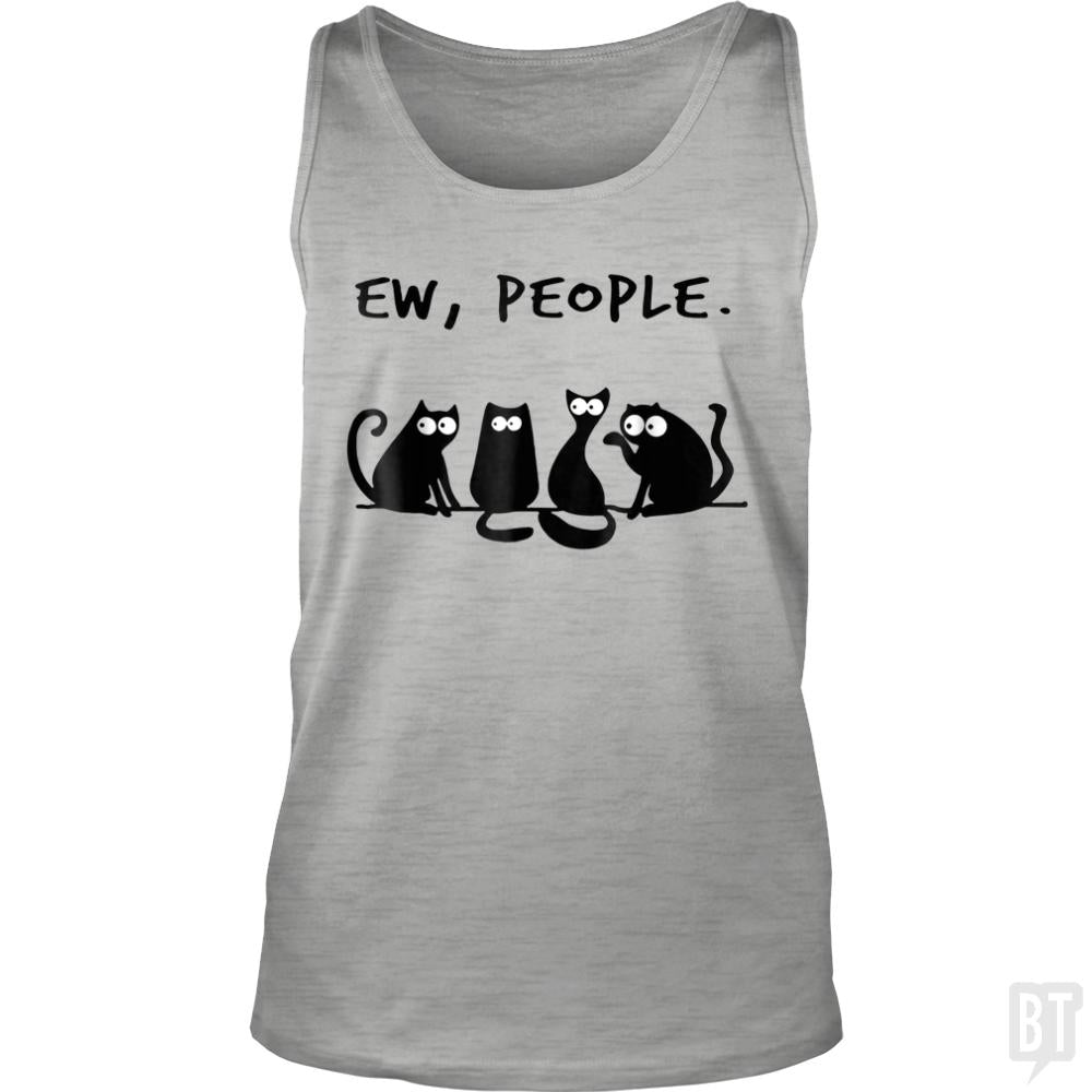 Funny Cat Ew, People Tank Tops