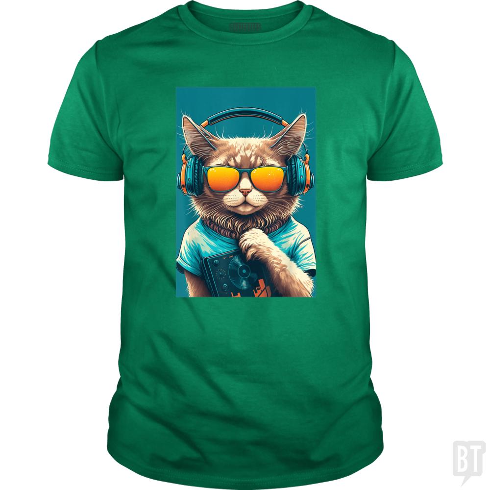 DJ Vintage 80s Cat Kitten