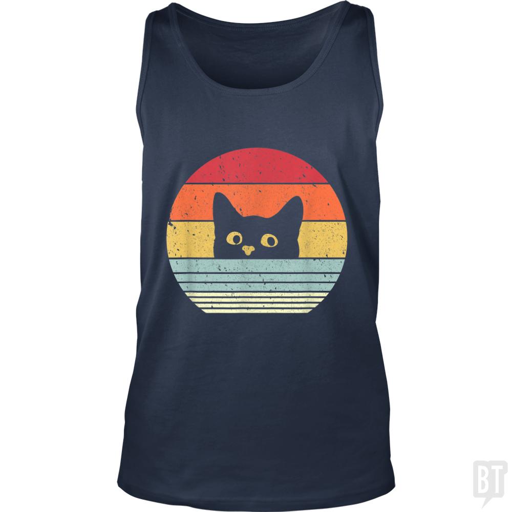 Cat Retro Style Tank Tops