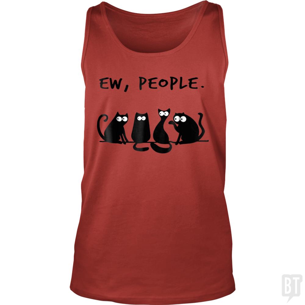 Funny Cat Ew, People Tank Tops