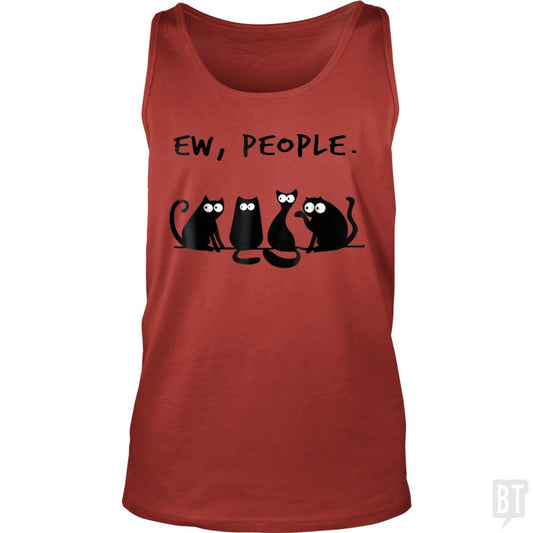 Funny Cat Ew, People Tank Tops