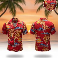 Retro Hawaiian Shirts Men's 80s Aloha Button Down Short Sleeve Tropical Print Shirt