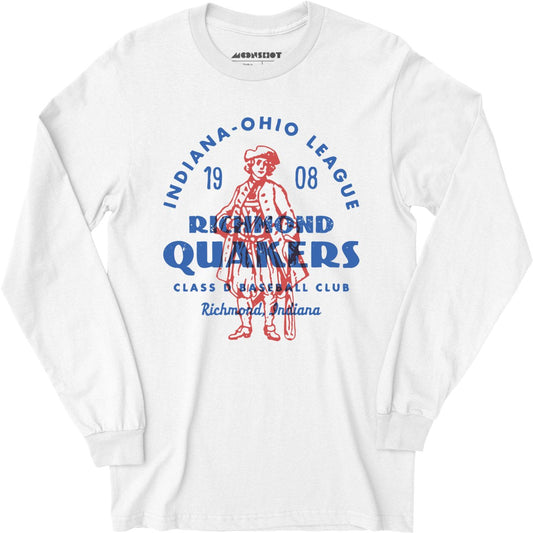Richmond Quakers - Indiana - Vintage Defunct Baseball Teams - Long Sleeve T-Shirt