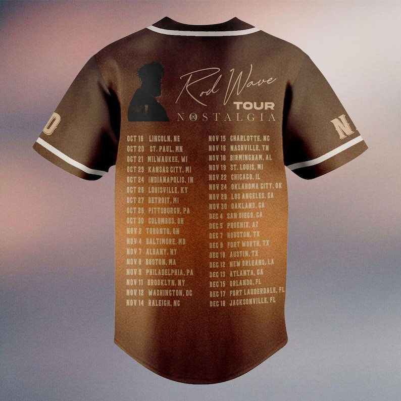 Rod Wave Baseball Jersey, Nostalgia 2023 Tour Shirt - lylyprint.com