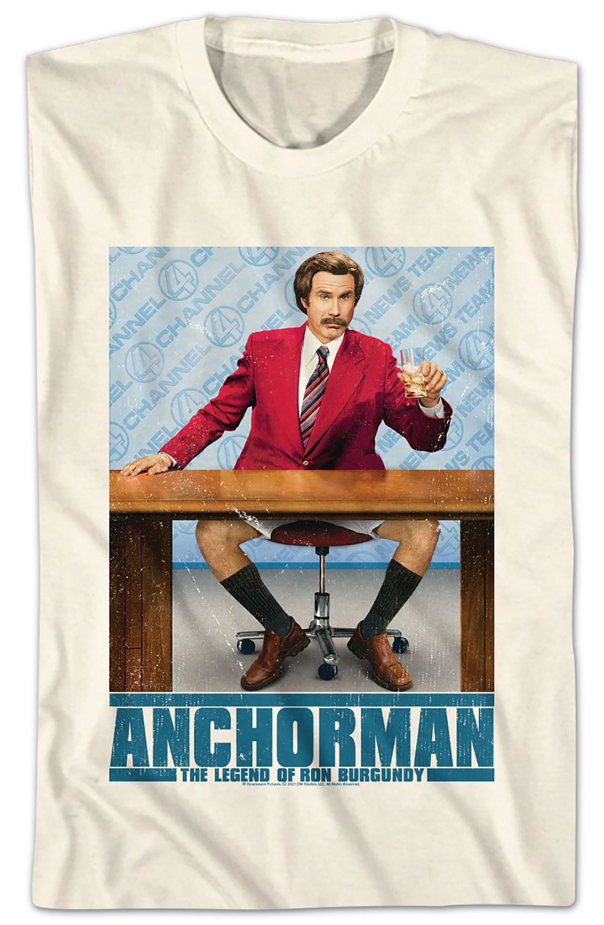 Ron Burgundy Poster Anchorman T-Shirt