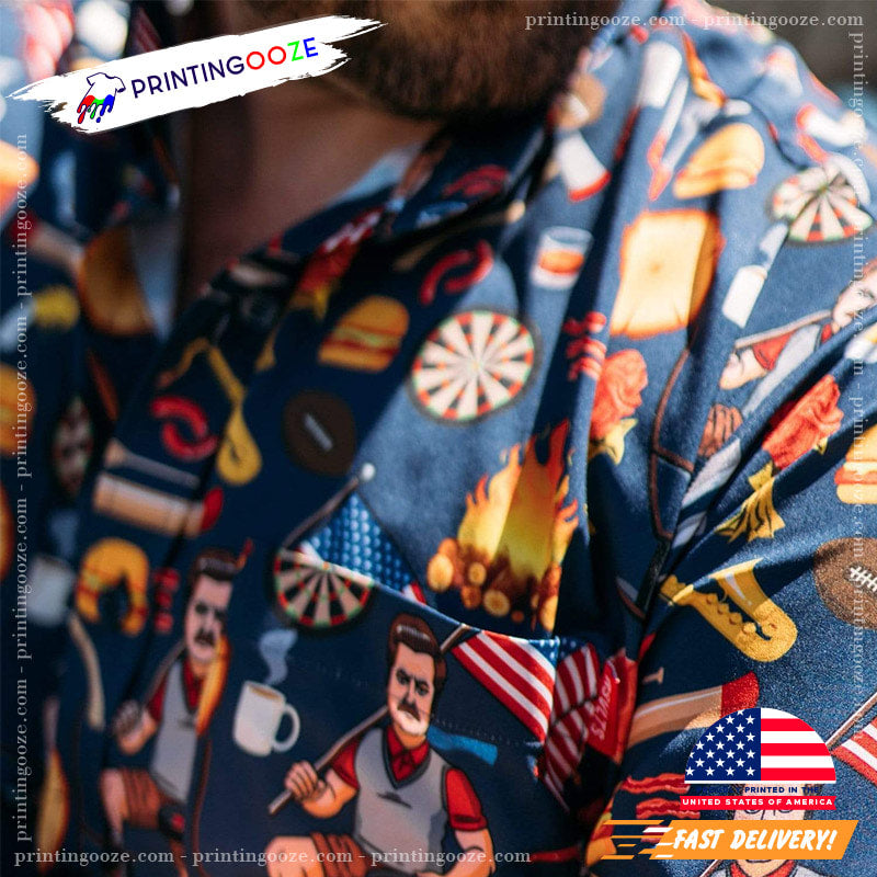 Ron Swanson’s Of Greatness Hawaiian Shirt
