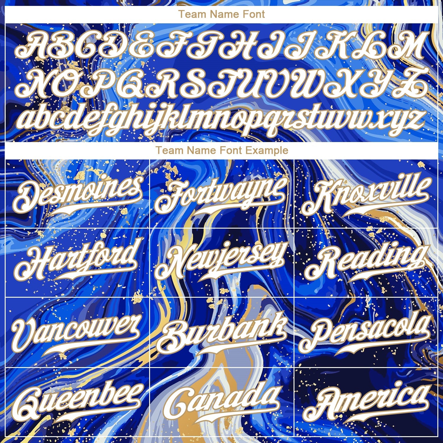 Custom Royal White-Old Gold 3D Pattern Design Marble Authentic Baseball Jersey