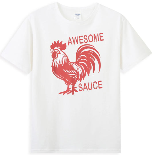 Awesome Sauce With Picture Of Rooster Men's T-Shirt