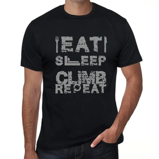 Men's Graphic T-Shirt Food Sleep Climbing Repeat - Eat Sleep Climb