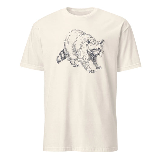 Vintage Raccoon Shirt Dark Blue Nature Graphic Tee Aesthetic Wildlife