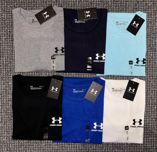 Men's Under Armour T-Shirt Short sleeve Crew neck Sport Logo Brand New