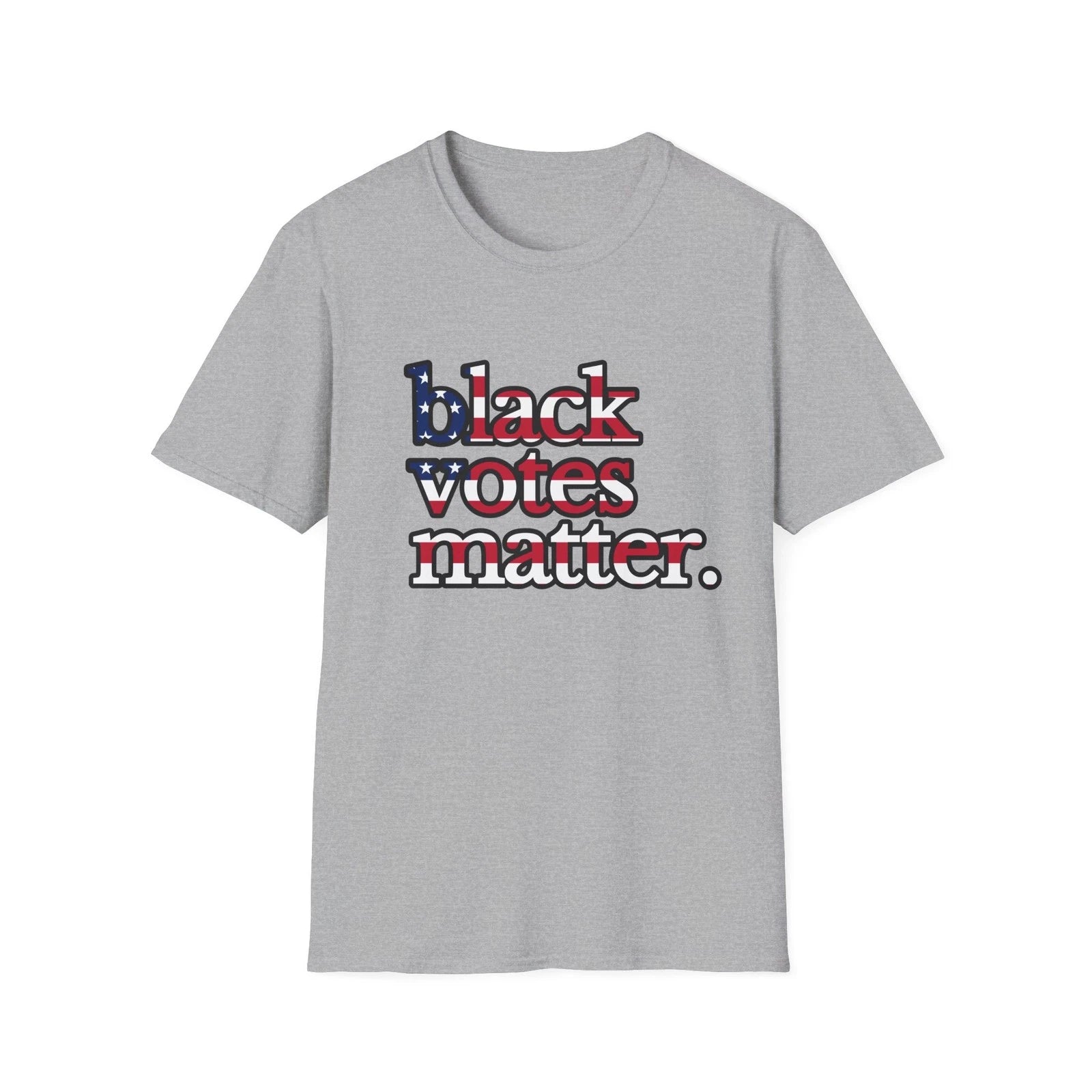 Black Votes Matter American Flag Lettering T-Shirt | Voting Rights