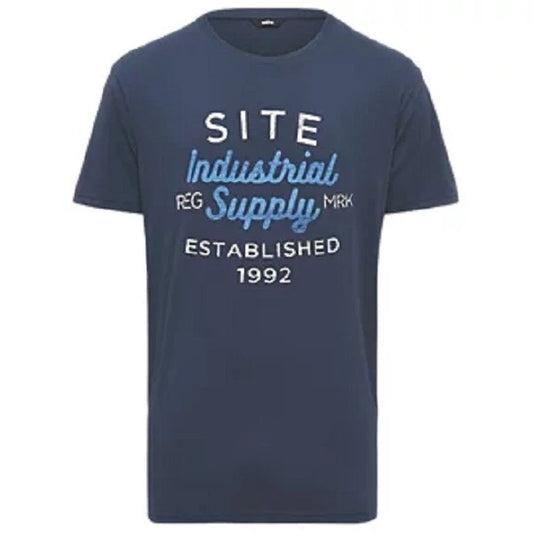 mens site lavaka work t shirt top navy M L XL