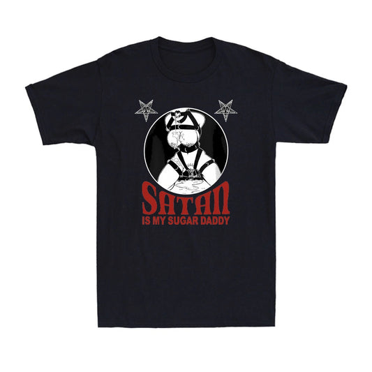 Nun Dream Satan Is My Sugar Daddy Shirt Funny Horror Unholy Nun Unisex T-Shirt