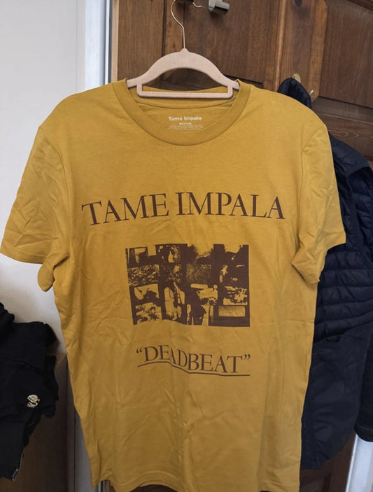 Tame Impala Deadbeat Tour Shirt Europe 2026 Yellow Size Medium Official Merch