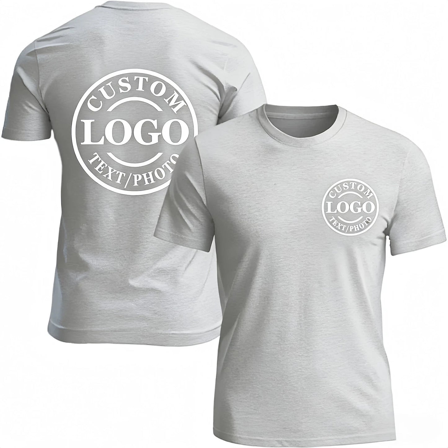 Personalized short-sleeved T-shirt (men /women) with custom text logo/Image