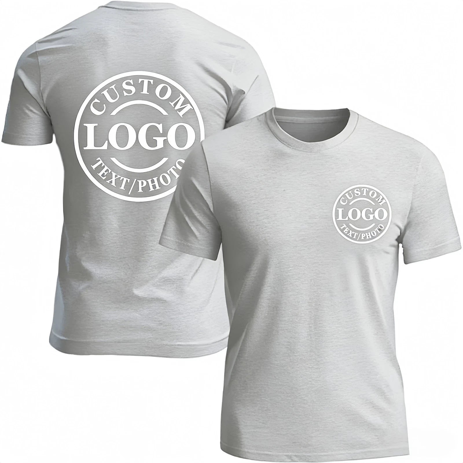 Personalized short-sleeved T-shirt (men /women) with custom text logo/Image