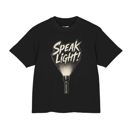 Speak Light Flashlight Graphic Tee | Christian Scripture Matthew 10:27