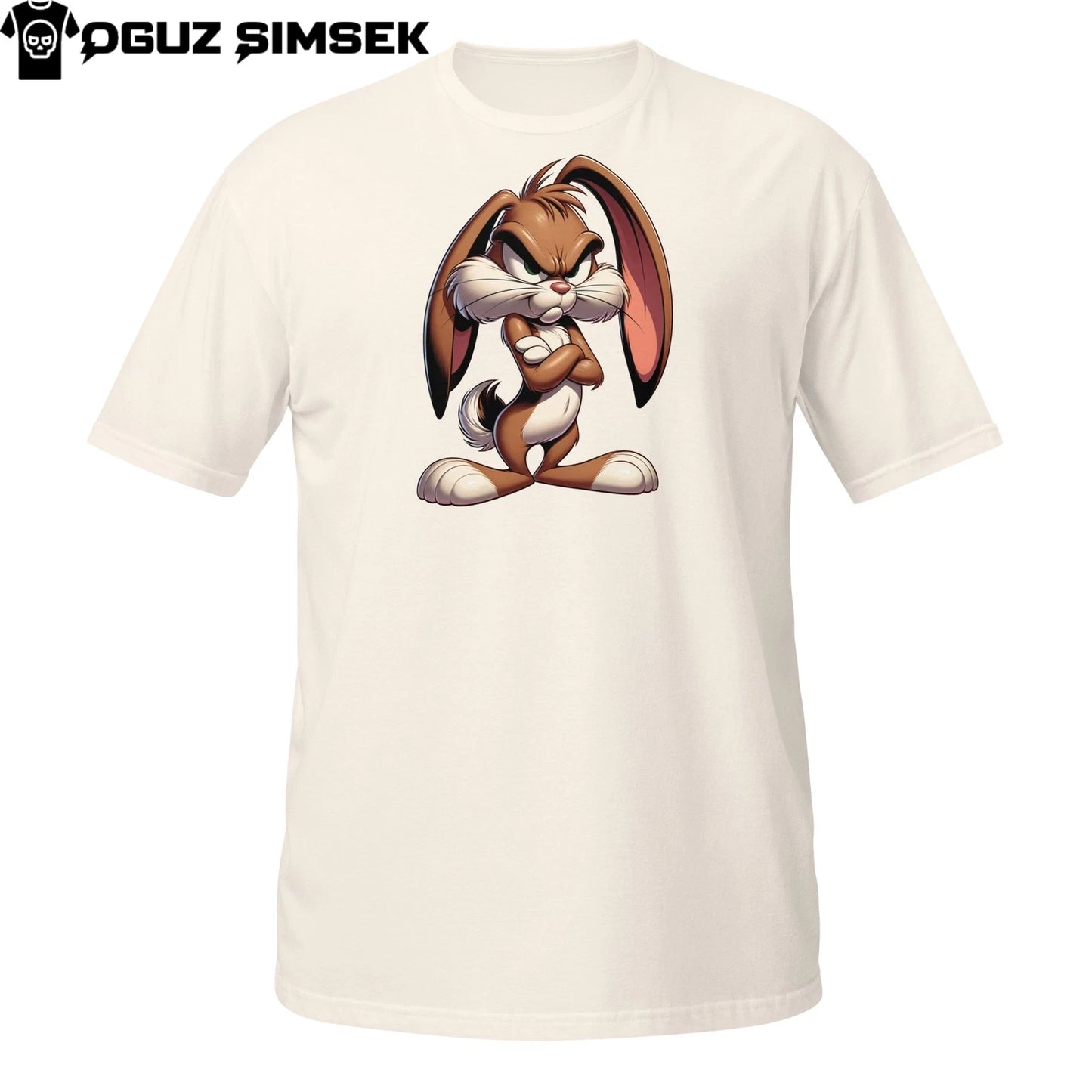 Mad Rabbit Shirt – Humorous Grumpy Cartoon Bunny Graphic Tee