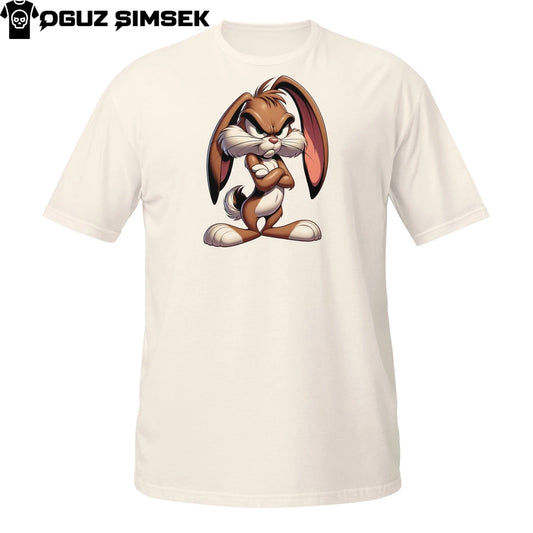 Mad Rabbit Shirt – Humorous Grumpy Cartoon Bunny Graphic Tee
