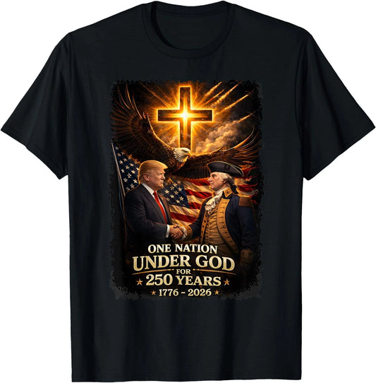 250 Years America Anniversary 250th Trump Washington T-Shirt T-Shirt