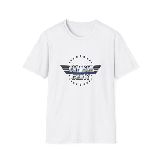 Top Gen Gen X T-Shirt | Retro Wings Logo, 80s Pilot Style, Gen X