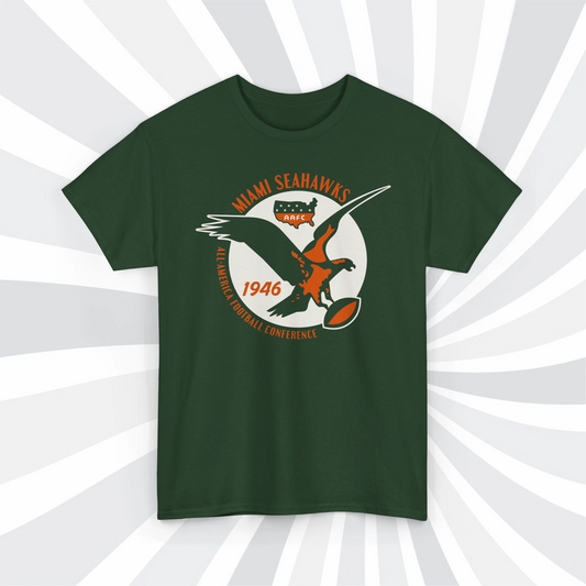Miami Seahawks 1946 AAFC Vintage Football Forest T-Shirt - Dolphins