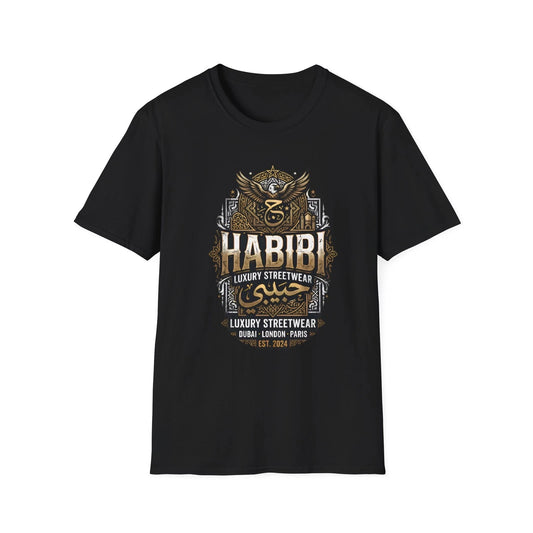 Habibi Luxury Streetwear T-Shirt | Arabic Calligraphy Crest