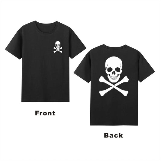 Skull and Crossbones Pocket Design Gothic T-Shirt