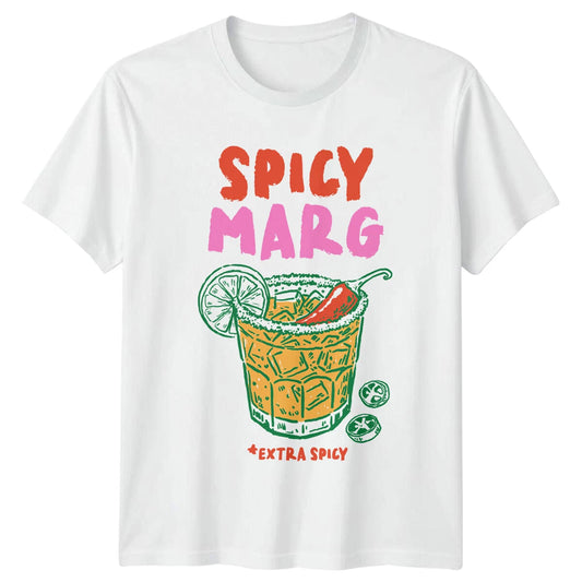 Spicy Marg Extra Spicy Cocktails Mens T-Shirt Womens Tee Unisex Graphic Top