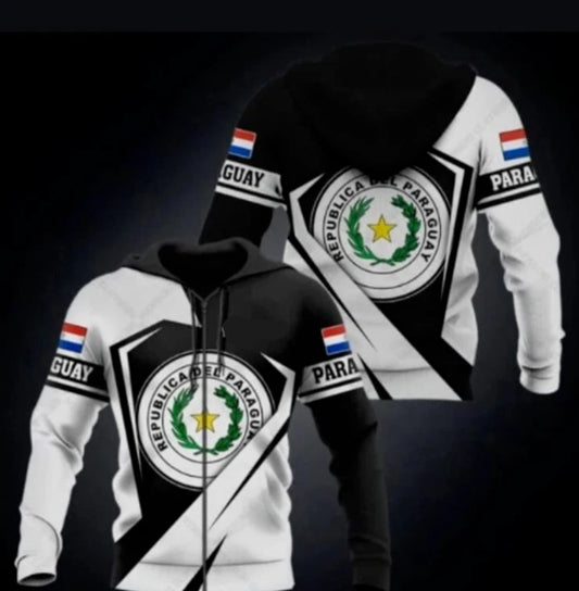 Paraguayan Hoodie with Zipper - Size XL