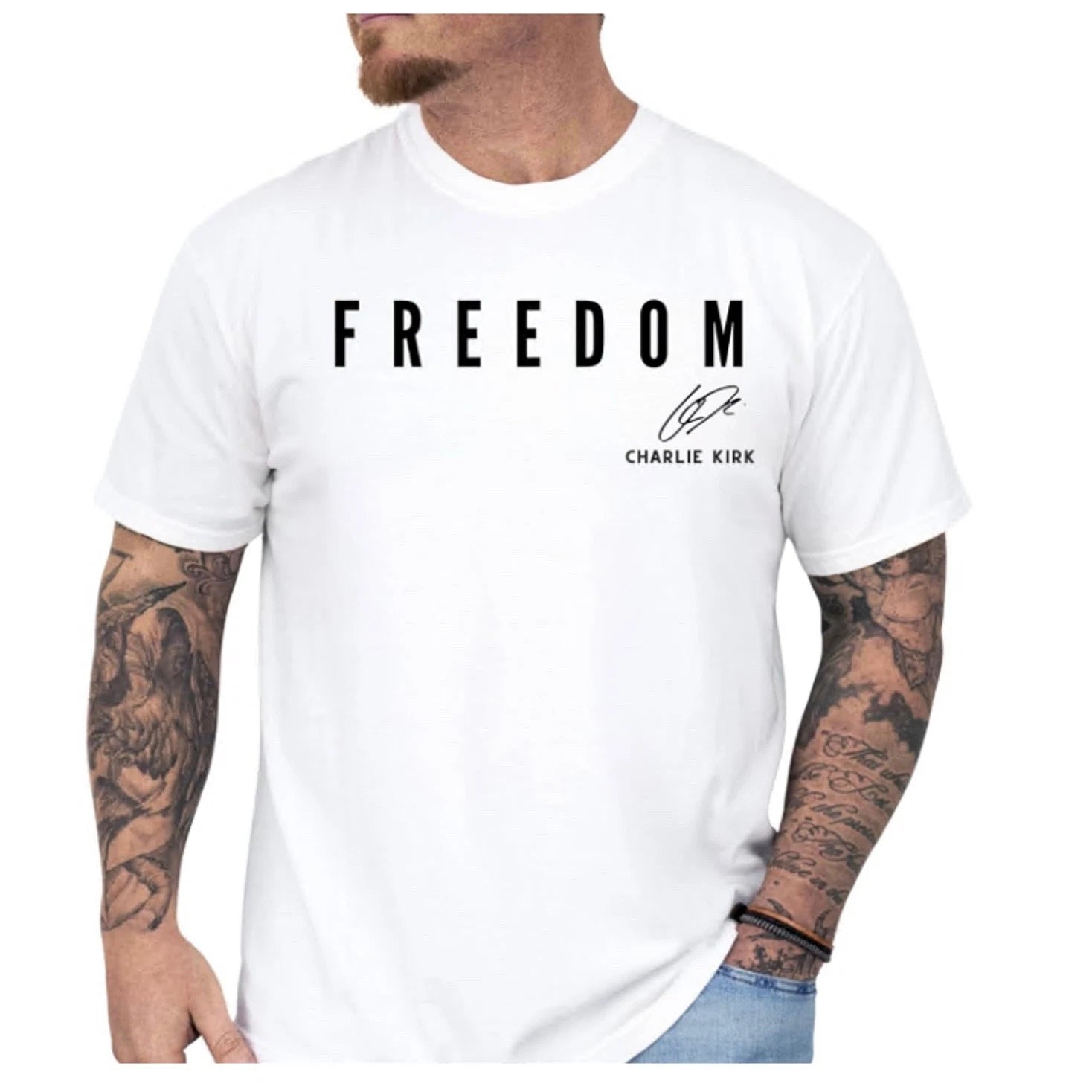 Signature Charlie Kirk Shirt, Charlie Kirk FREEDOM T Shirt, Freedom T-Shirt