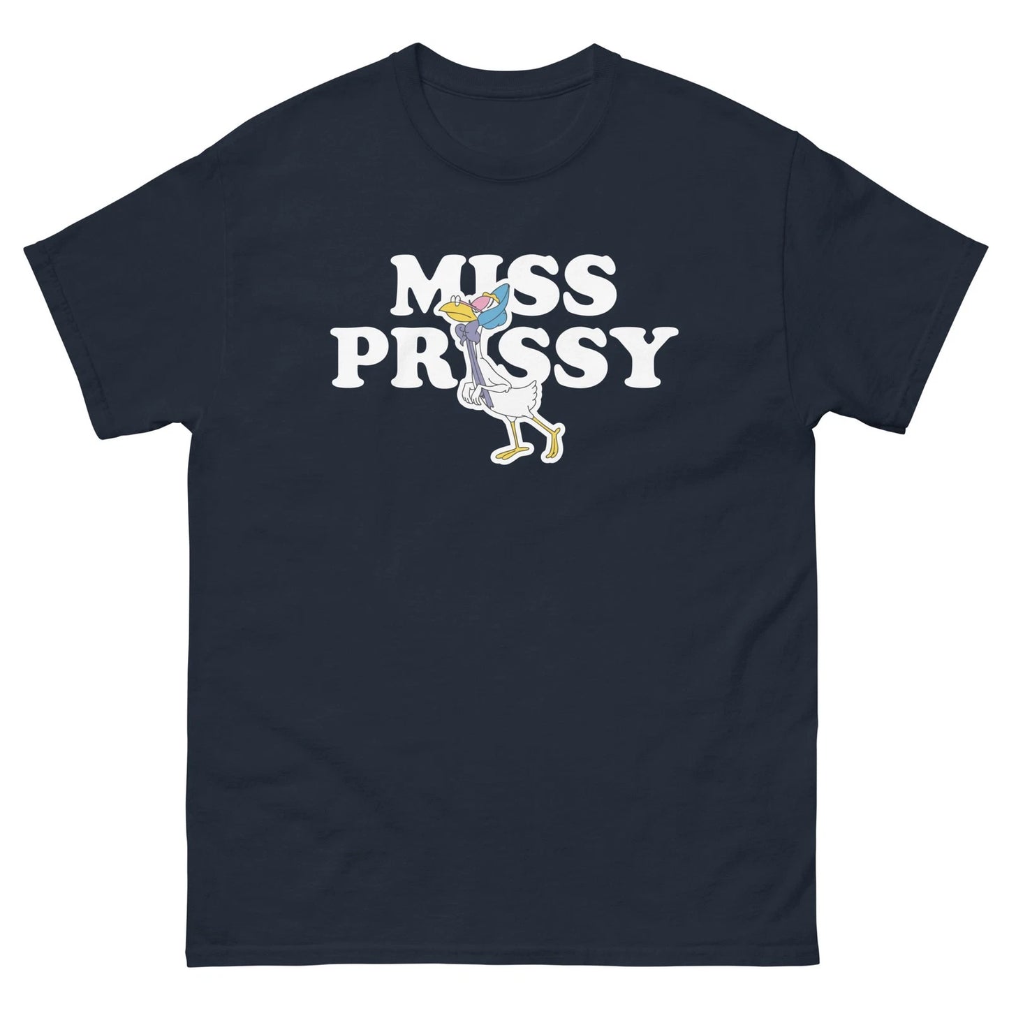 Miss Prissy Graphic T Shirt Navy Unisex classic tee