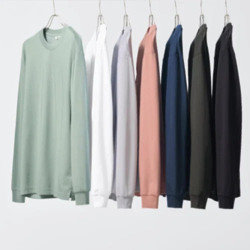 UNIQLO:U AIRism Cotton T-Shirt Long Sleeve 9 colors XS~4XL MEN Unisex Japan