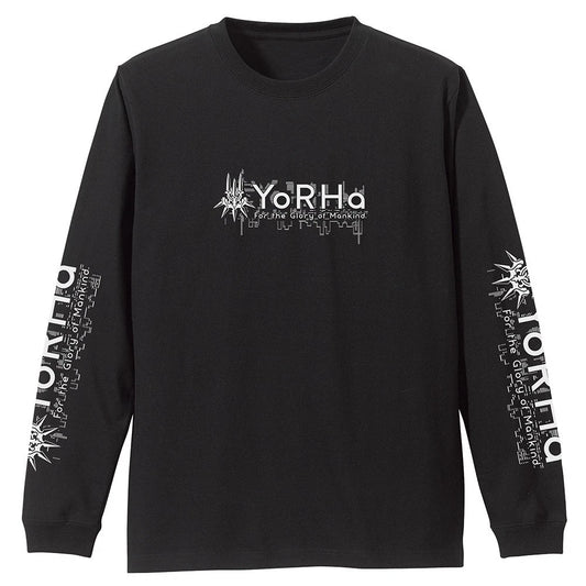 NieR:Automata Ver1.1a YoRHa Unit Sleeve Rib Long Sleeve T-Shirt Black Pre