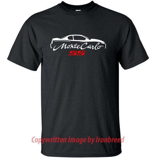 2000 2001 2002 2003 2004 2005 Monte Carlo SS T-Shirt Car Silhouette