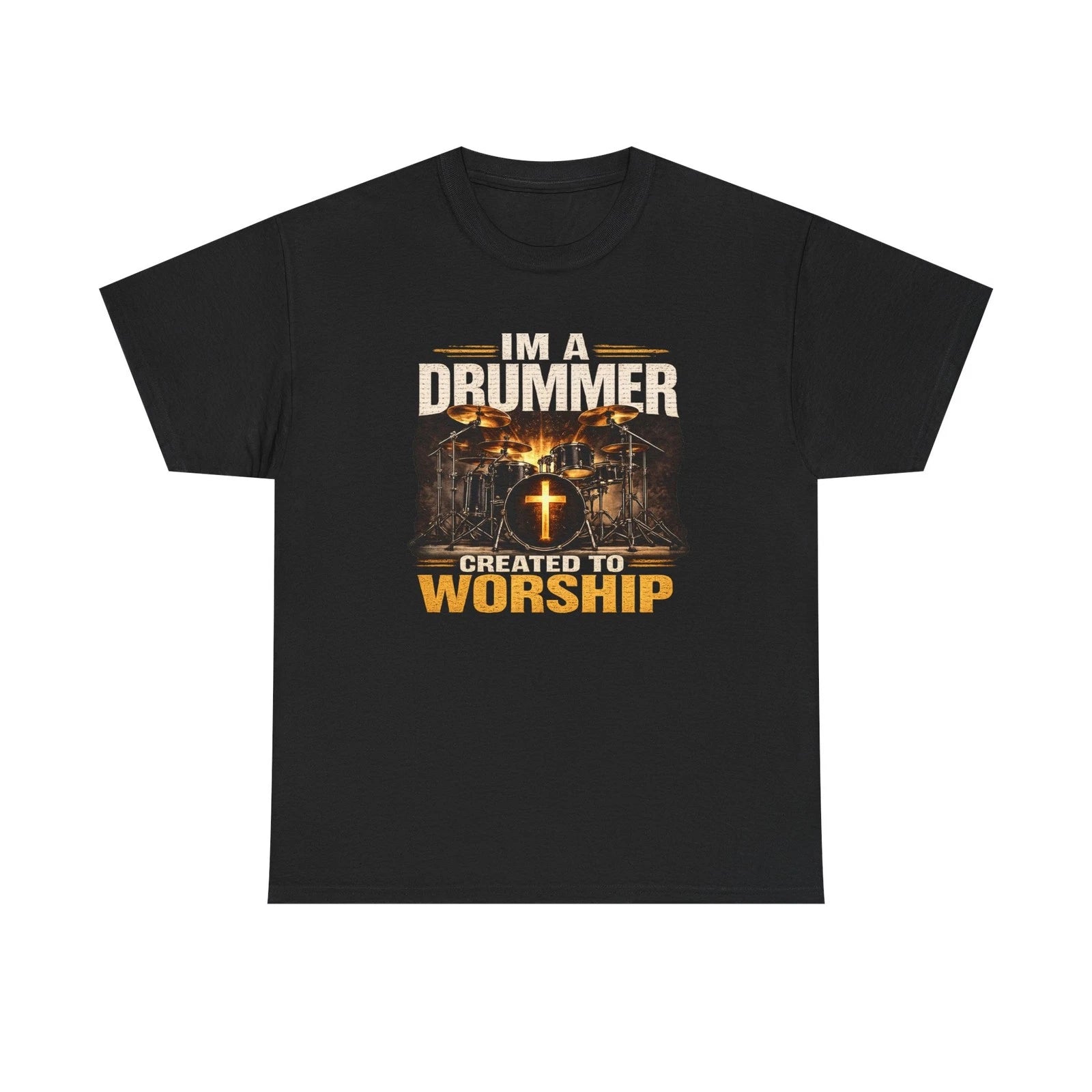 Christian Drummer T Shirt, Worship Drum Set, Drummer Gift, Jesus