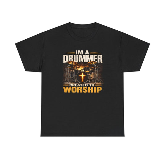 Christian Drummer T Shirt, Worship Drum Set, Drummer Gift, Jesus