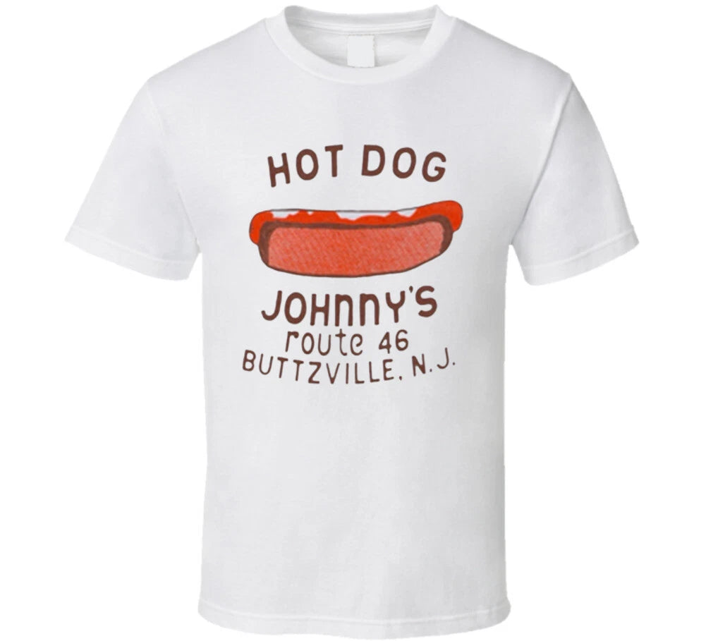 80s 90s Hot Dog Johnny's Buttzville New Jersey T Shirt