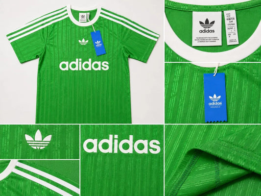 Adidas Originals Men's Trefoil 3 Stripes T-Shirt Shirt S-XXL GREEN/WHITE