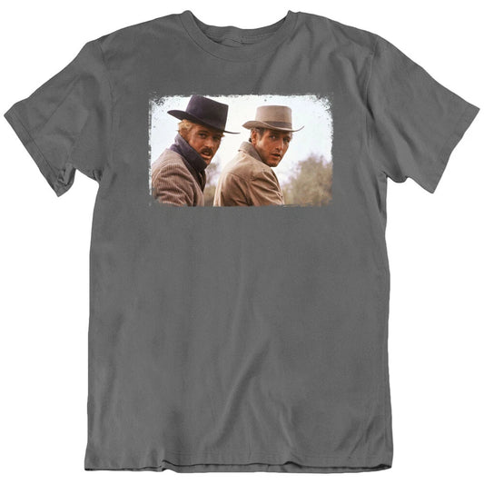 Robert Redford, Paul Newman, Butch cassidy 60's Movie Fan T Shirt Tee Gift New
