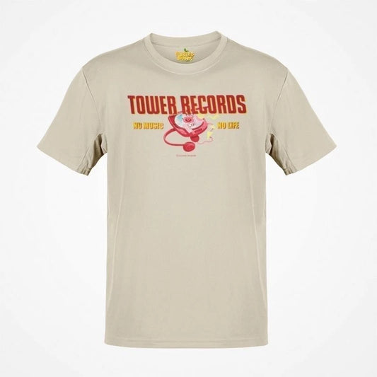 Tower Records No Music No Life Nostalgic Tribute T-Shirt