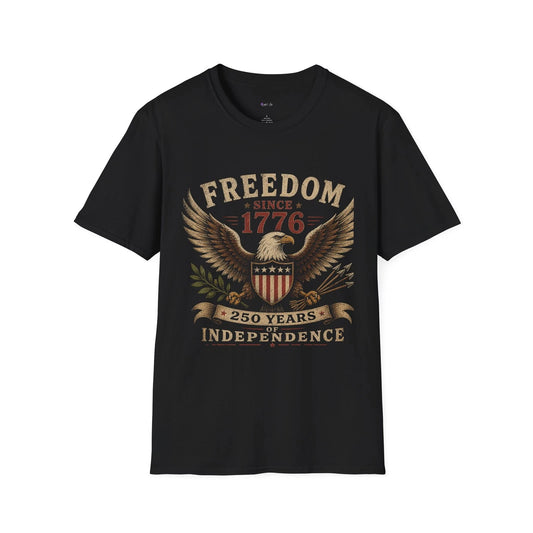 Freedom Since 1776 Eagle Shield T-Shirt | Independence 250 Years