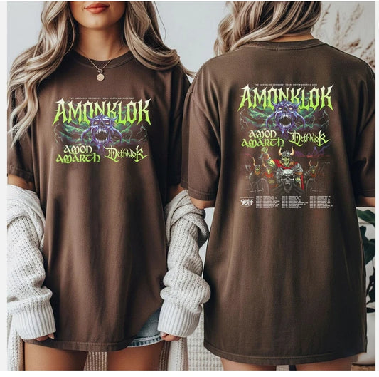 Amon Amarth And Dethklok Amonklok Conquest Tour T-Shirt