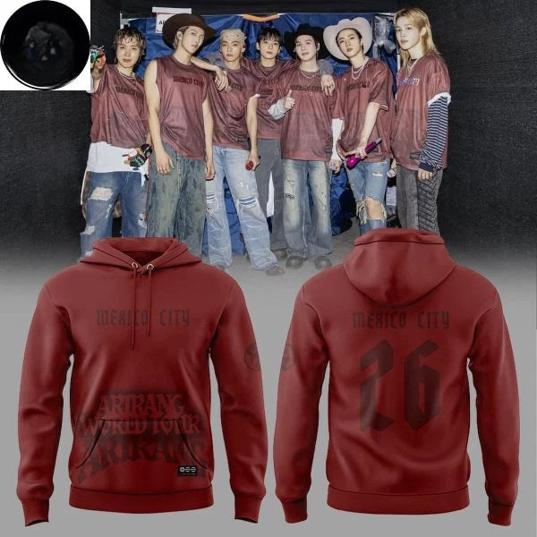 BTS Arirang World Tour 2026 Mexico City Hoodie T-Shirt