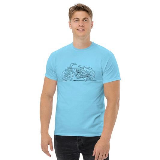 Vintage 1900's Boardtrack Motorcycle Sketch Unisex Classic T-Shirt