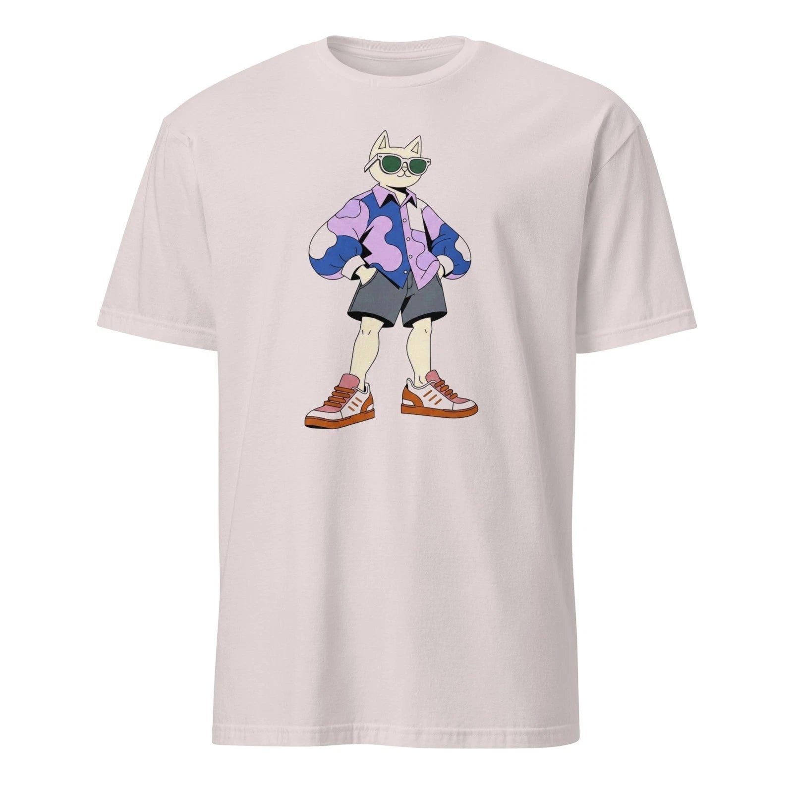 Cool Hypebeast Cat Shirt Retro Aesthetic Streetwear Graphic Tee Urban Anime Top